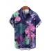 Men's Hawaiian Tropical Print Short Sleeve Shirt