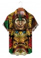 Native Indian Lapel Print Shirt 18933009X