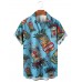 Men's Hawaiian Resort Tiki Mask Short Sleeve Shirt