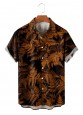 Men's Casual Printed Lapel Short Sleeve Shirt 04266509M