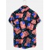 Flag Print Casual Short Sleeve Shirt